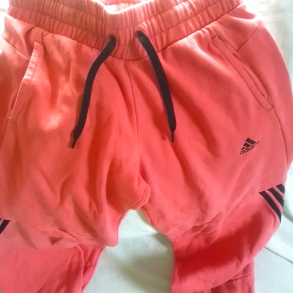 Women's pink Adidas joggers sweatpants size medium